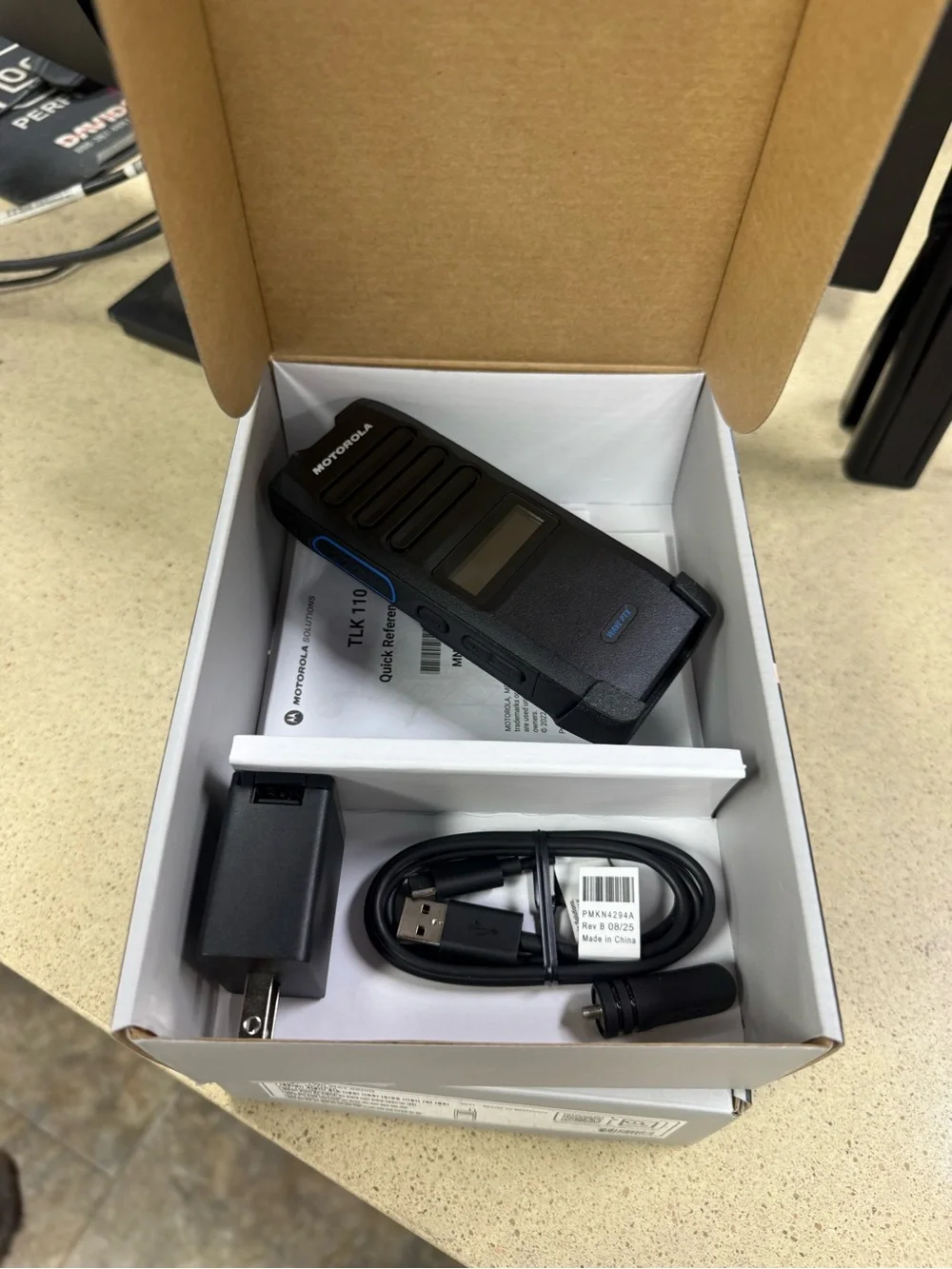 Motorola TLK 110 Two-Way Radio Box - Black, Walkie Talkie